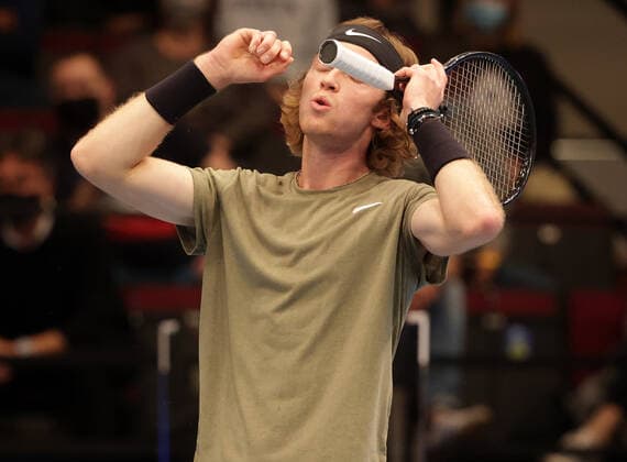 TENNIS - ATP, Tennis Herren Erste Bank Open VIENNA,AUSTRIA,01.NOV.20 - TENNIS - ATP World Tour, Erste Bank Open, final. Image shows Andrey Rublev (RUS). GEPAxpictures xWalterxLuger