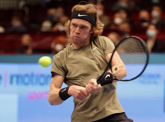 TENNIS - ATP, Tennis Herren Erste Bank Open VIENNA,AUSTRIA,01.NOV.20 - TENNIS - ATP World Tour, Erste Bank Open, final. Image shows Andrey Rublev (RUS). GEPAxpictures xWalterxLuger