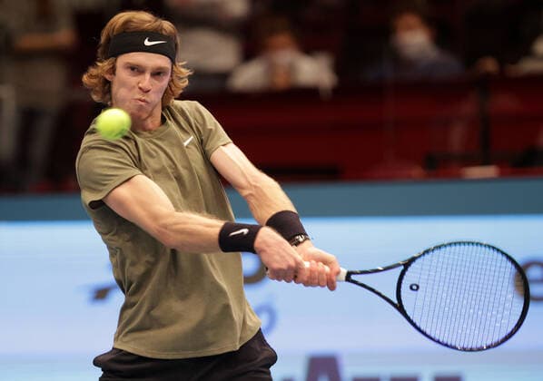 TENNIS - ATP, Tennis Herren Erste Bank Open VIENNA,AUSTRIA,01.NOV.20 - TENNIS - ATP World Tour, Erste Bank Open, final. Image shows Andrey Rublev (RUS). GEPAxpictures xWalterxLuger