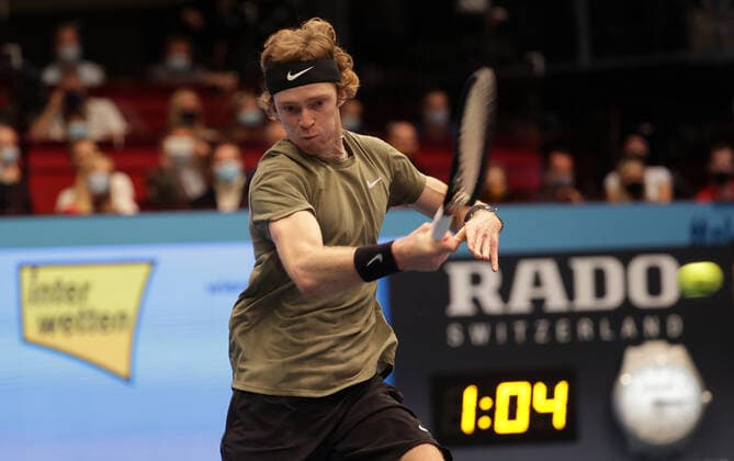TENNIS - ATP, Tennis Herren Erste Bank Open VIENNA,AUSTRIA,01.NOV.20 - TENNIS - ATP World Tour, Erste Bank Open, final. Image shows Andrey Rublev (RUS). GEPAxpictures xWalterxLuger
