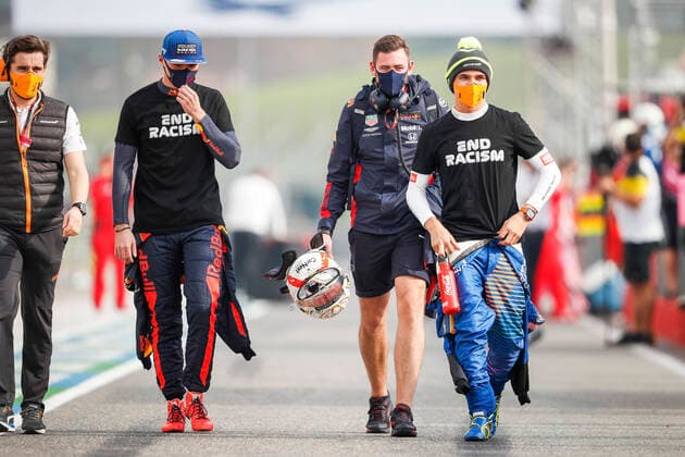 Motorsports FIA Formula One World Championship 2020, Grand Prix of Emilia Romagna, 33 Max Verstappen NLD, Aston Martin Red Bull Racing , 4 Lando Norris GBR, McLaren F1 Team , Imola Italy