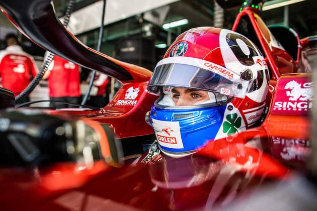 GIOVINAZZI Antonio (ita), Alfa Romeo Racing ORLEN C39, portrait during the Formula 1 Emirates Gran Premio Dell emilia Romagna 2020, Emilia Romagna Grand Prix, from October 31 to November 1, 2020 on the Autodromo Internazionale Enzo e Dino Ferrari, in Imola, Italy FORMULE 1 : Grand prix Emilie Romagne - Imola - Course - 01 11 2020 DPPI Panoramic 