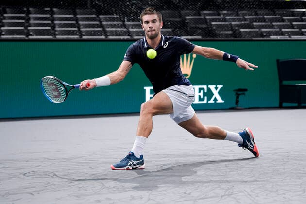 Borna Coric (Cro) GRADINS vides TENNIS : Rolex Paris Masters - 02 11 2020 JBAutissier Panoramic 