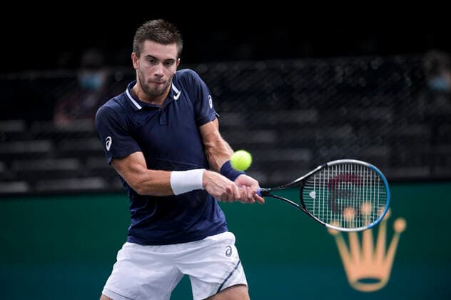 Borna Coric (Cro) TENNIS : Rolex Paris Masters - 02 11 2020 JBAutissier Panoramic 