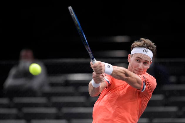 Casper Ruud (Nor) TENNIS : Rolex Paris Masters - 02 11 2020 JBAutissier Panoramic 
