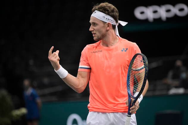 Casper Ruud (Nor) TENNIS : Rolex Paris Masters - 02 11 2020 JBAutissier Panoramic 