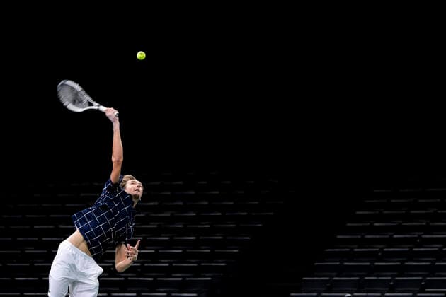 Daniil Medvedev (Rus) TENNIS : Rolex Paris Masters - 05 11 2020 JBAutissier Panoramic 