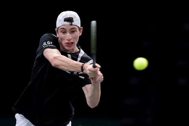 Ugo Humbert (Fra) TENNIS : Rolex Paris Masters - 05 11 2020 JBAutissier Panoramic 