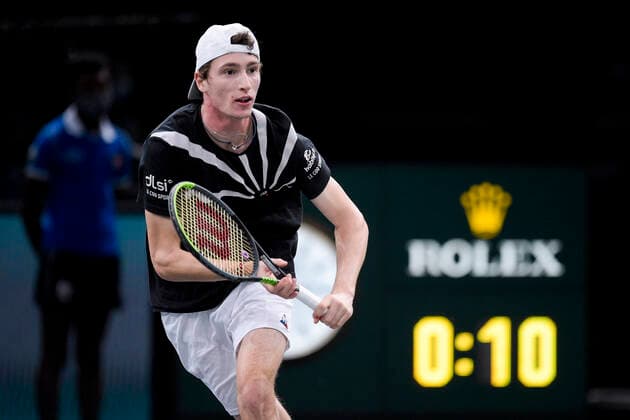 Ugo Humbert (Fra) TENNIS : Rolex Paris Masters - 05 11 2020 JBAutissier Panoramic 