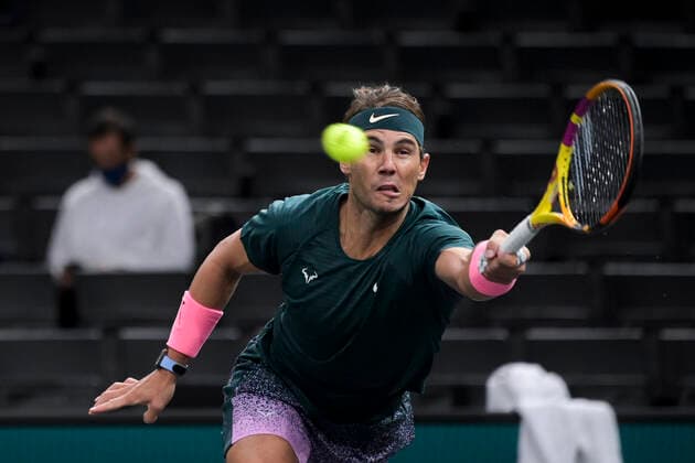 Rafael Nadal (Esp) TENNIS : Rolex Paris Masters - 05 11 2020 JBAutissier Panoramic 