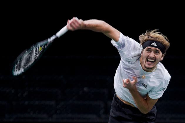 Alexander Zverev (Ger) TENNIS : Rolex Paris Masters - 05 11 2020 JBAutissier Panoramic 