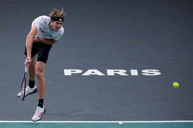 Alexander Zverev (Ger) TENNIS : Rolex Paris Masters - 05 11 2020 JBAutissier Panoramic 