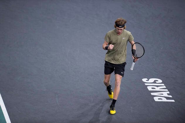Andrey Rublev (Rus) TENNIS : Rolex Paris Masters - 05 11 2020 JBAutissier Panoramic 