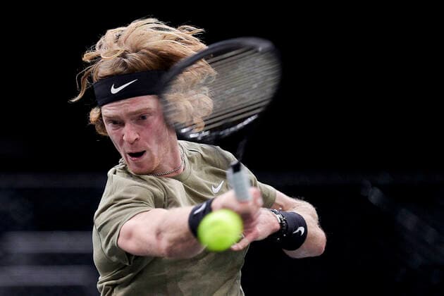 Andrey Rublev (Rus) TENNIS : Rolex Paris Masters - 05 11 2020 JBAutissier Panoramic 