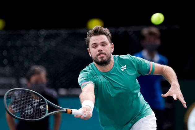 Stan Wawrinka (Sui) TENNIS : Rolex Paris Masters - 05 11 2020 JBAutissier Panoramic 