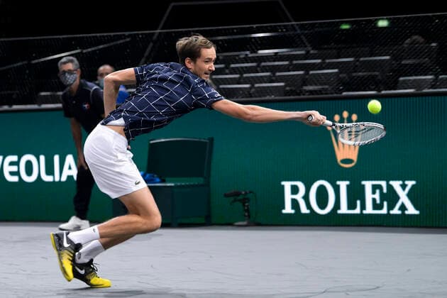 Daniil Medvedev (Rus) TENNIS : Rolex Paris Masters - 06 11 2020 JBAutissier Panoramic 