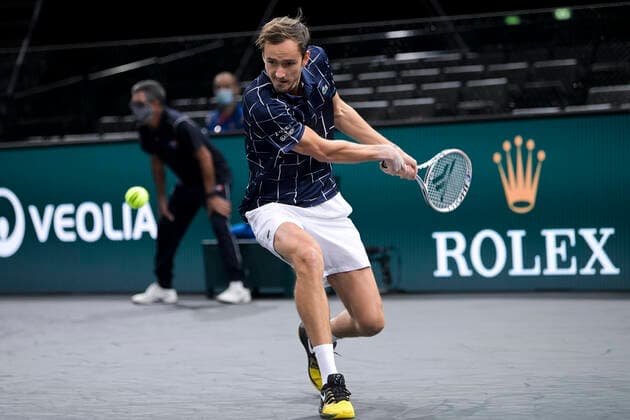 Daniil Medvedev (Rus) TENNIS : Rolex Paris Masters - 06 11 2020 JBAutissier Panoramic 