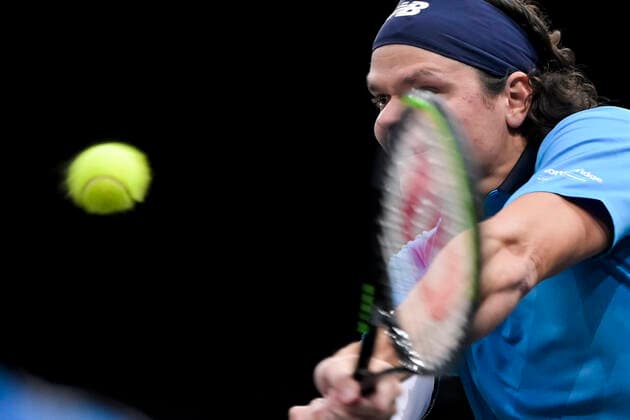 Milos Raonic (Can) TENNIS : Rolex Paris Masters - 06 11 2020 JBAutissier Panoramic 