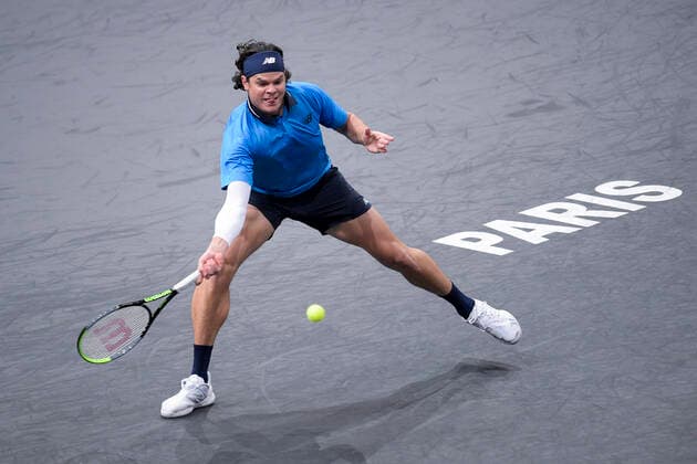 Milos Raonic (Can) TENNIS : Rolex Paris Masters - 06 11 2020 JBAutissier Panoramic 