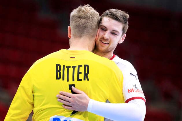 PEKELER Hendrik Team Germany with Goalkeeper BITTER Johannes EHF Handball EM Qualification Game Germany Bosnia Herzegovina on 05 November 2020 in Düsseldorf