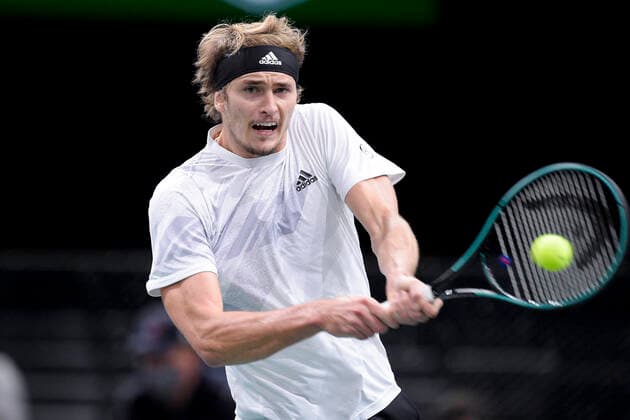Alexander Zverev (Ger) TENNIS : Rolex Paris Masters - 06 11 2020 JBAutissier Panoramic 