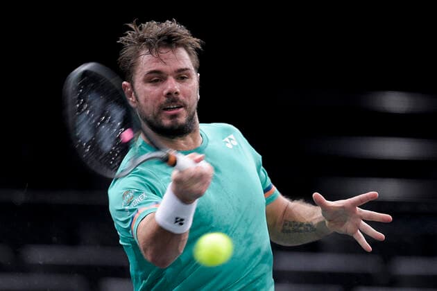 Stan Wawrinka (Sui) TENNIS : Rolex Paris Masters - 06 11 2020 JBAutissier Panoramic 