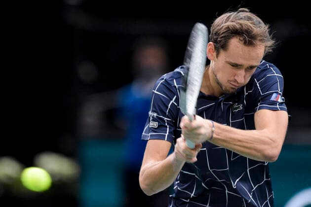Daniil Medvedev (Rus) TENNIS : Rolex Paris Masters Demi Finale - 07 11 2020 JBAutissier Panoramic 