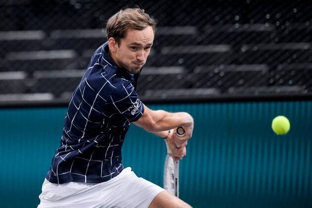 Daniil Medvedev (Rus) TENNIS : Rolex Paris Masters Demi Finale - 07 11 2020 JBAutissier Panoramic 