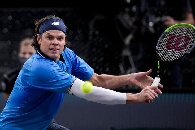 Milos Raonic (Can) TENNIS : Rolex Paris Masters Demi Finale - 07 11 2020 JBAutissier Panoramic 