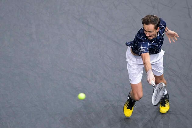 Daniil Medvedev (Rus) TENNIS : Rolex Paris Masters Demi Finale - 07 11 2020 JBAutissier Panoramic 