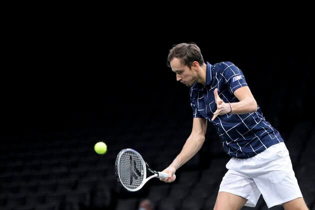 Daniil Medvedev (Rus) TENNIS : Rolex Paris Masters Demi Finale - 07 11 2020 JBAutissier Panoramic 