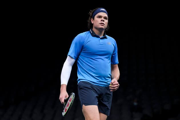 Milos Raonic (Can) TENNIS : Rolex Paris Masters Demi Finale - 07 11 2020 JBAutissier Panoramic 