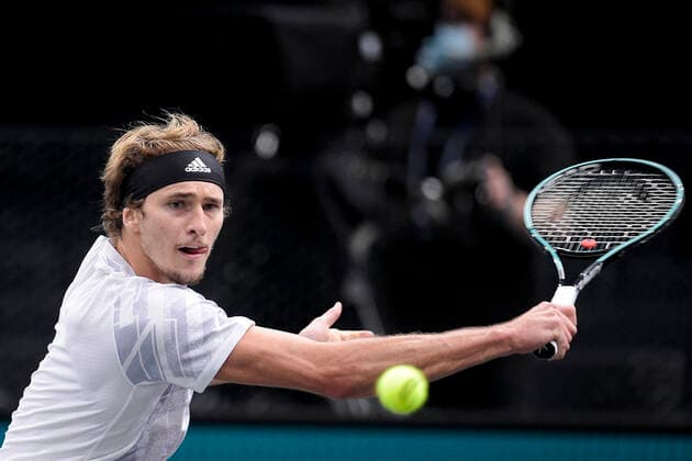 Alexander Zverev (Ger) TENNIS : Rolex Paris Masters Demi Finale - 07 11 2020 JBAutissier Panoramic 