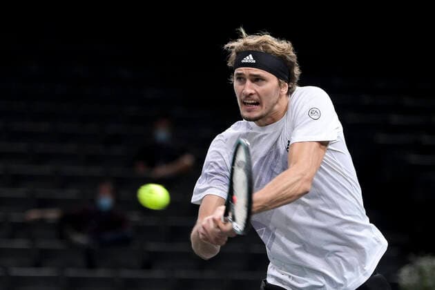 Alexander Zverev (Ger) TENNIS : Rolex Paris Masters Demi Finale - 07 11 2020 JBAutissier Panoramic 