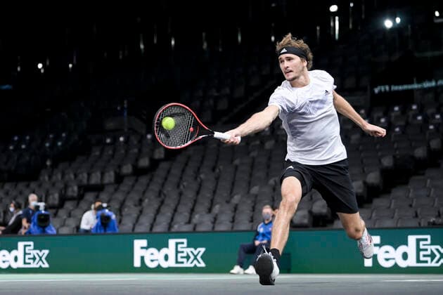 Alexander Zverev (Ger) TENNIS : Rolex Paris Masters Demi Finale - 07 11 2020 JBAutissier Panoramic 