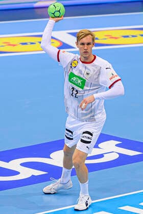 Düsseldorf, Germany 05 November 2020 Men EHF EM 2022 Qualification, Group 2, Germany vs. Bosnia Herzegovina Marian Michalczik Germany Foxes Berlin Düsseldorf ISS Dome North Rhine-Westphalia Germany