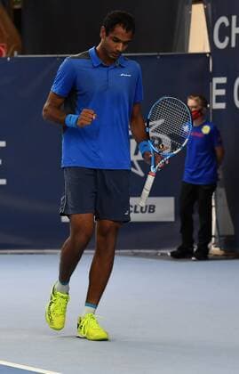 08 11 2020 Tennis ATP Challenger Tour Challenger Eckental Int German Championships Final Individual Ramkumar Ramanathan IND Sebastian Korda USA Ramkumar RAMANATHAN IND Balls Fist Fists
