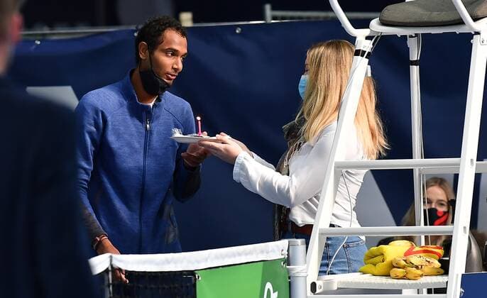 08 11 2020 Tennis ATP Challenger Tour Challenger Eckental Int German Championships Final Individual Ramkumar Ramanathan IND Sebastian Korda USA Birthday cake for Ramkumar RAMANATHAN IND
