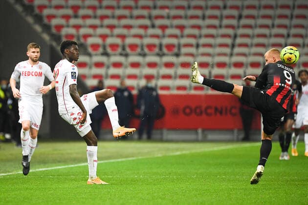 32 BENOIT BADIASHILE (MONA) FOOTBALL : Nice vs Monaco - Ligue 1 Uber Eats - 08 11 2020 FEP Panoramic 