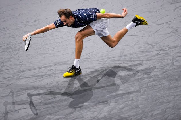 Daniil Medvedev (Rus) TENNIS : Rolex Paris Masters - Finale - 08 11 2020 JBAutissier Panoramic 