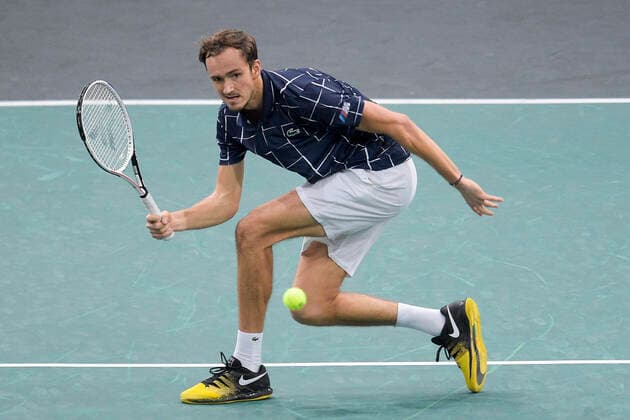 Daniil Medvedev (Rus) TENNIS : Rolex Paris Masters - Finale - 08 11 2020 JBAutissier Panoramic 