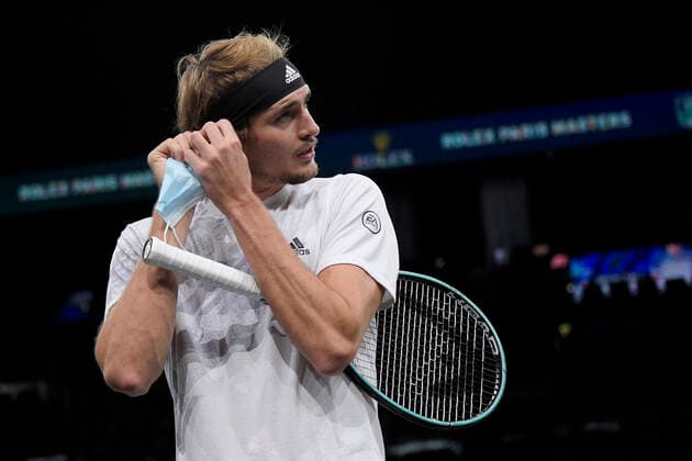 Alexander Zverev (Ger) TENNIS : Rolex Paris Masters - Finale - 08 11 2020 JBAutissier Panoramic 