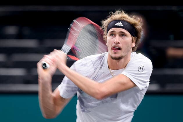 Alexander Zverev (Ger) TENNIS : Rolex Paris Masters - Finale - 08 11 2020 JBAutissier Panoramic 