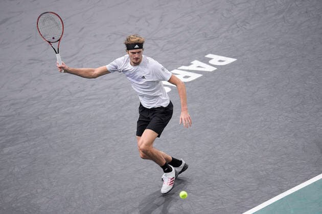Alexander Zverev (Ger) TENNIS : Rolex Paris Masters - Finale - 08 11 2020 JBAutissier Panoramic 