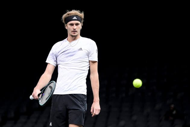 Alexander Zverev (Ger) TENNIS : Rolex Paris Masters - Finale - 08 11 2020 JBAutissier Panoramic 