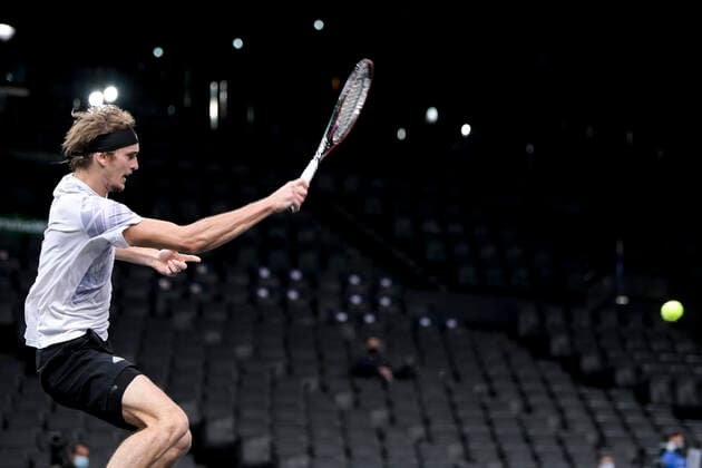 Alexander Zverev (Ger) TENNIS : Rolex Paris Masters - Finale - 08 11 2020 JBAutissier Panoramic 