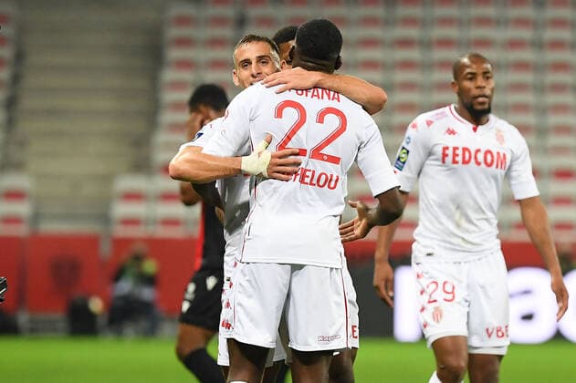 JOIE - FAIR PLAY - 26 RUBEN AGUILAR (MONA) FOOTBALL : Nice vs Monaco - Ligue 1 Uber Eats - 08 11 2020 FEP Panoramic 