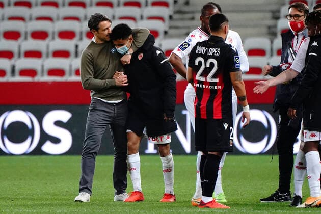 Niko Kovac (entraineur de l AS Monaco) - Sofiane Diop (AS Monaco) FOOTBALL : OGC Nice vs AS Monaco - Ligue 1 Ubereats - Nice - 08 11 2020 NorbertScanella PanoramiC 