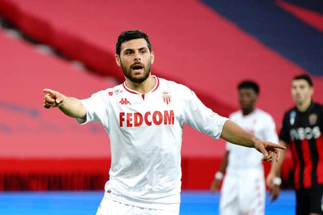 Kevin Volland (AS Monaco) FOOTBALL : OGC Nice vs AS Monaco - Ligue 1 Ubereats - Nice - 08 11 2020 NorbertScanella PanoramiC 