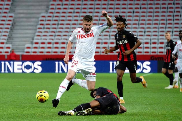 Caio Henrique Oliveira Silva (AS Monaco) FOOTBALL : OGC Nice vs AS Monaco - Ligue 1 Ubereats - Nice - 08 11 2020 NorbertScanella PanoramiC 